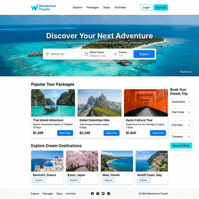 Hệ Thống Đặt Tour